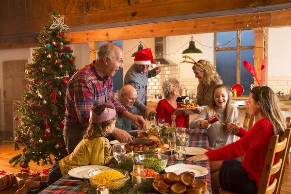 Cena di Natale in famiglia Foto Stock