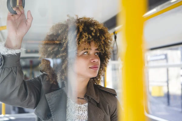 Woon-werkverkeer op de trein — Stockfoto