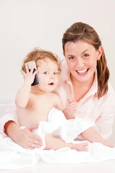 Baby after bath time — Stock Photo, Image