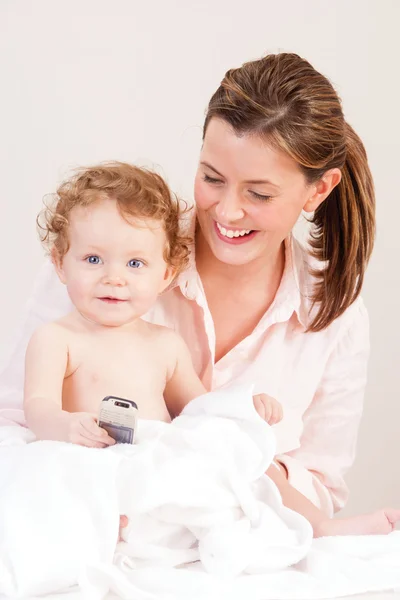 Baby after bath time — Stock Photo, Image