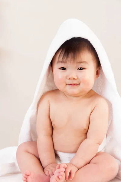 Baby after bath time — Stock Photo, Image