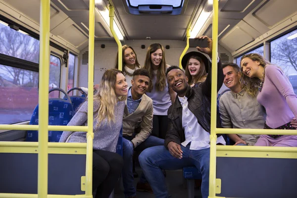 Bus selfie — Stock Photo, Image