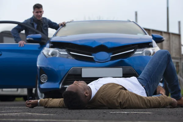 Scene of a car crash — Stock Photo, Image