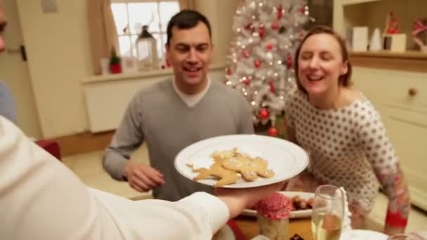 Рождественское блюдо — стоковое видео