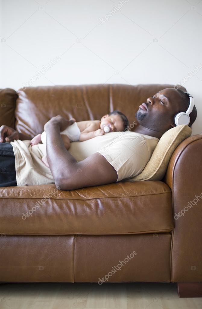 Daddy and Daughter at home