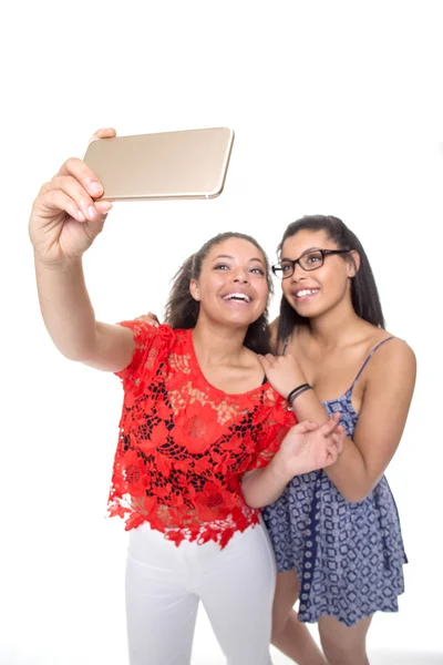 Selfie серед близнюки — стокове фото