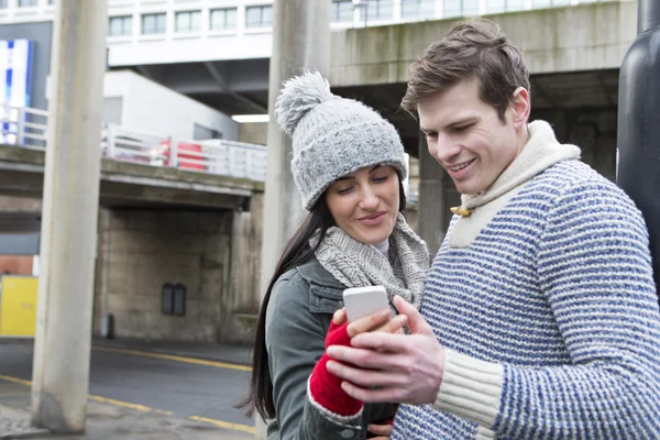 Pár City selfie! — Stock fotografie