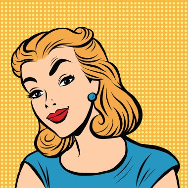 Emoji retro Nice smile kız ifadeler