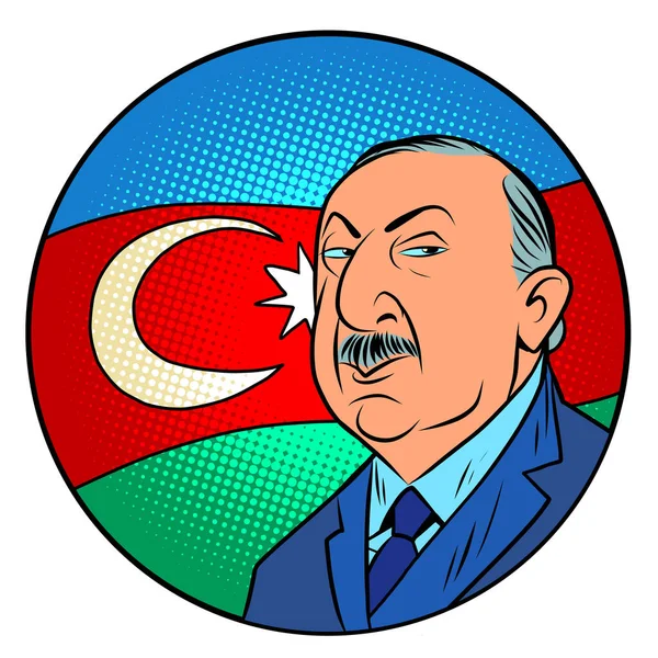 Presidente do Azerbaijão Ilham Aliyev — Vetor de Stock