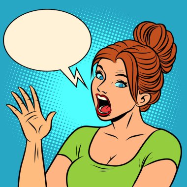 Kadın çığlık atıyor. Duygular ve tepkiler