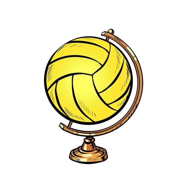 Globe international ballon de volley équipement de sport — Image vectorielle