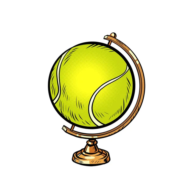 Globo internacional pelota de tenis equipo deportivo — Archivo Imágenes Vectoriales