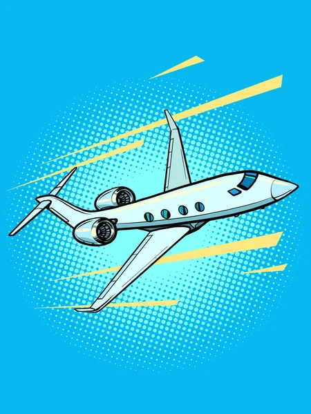 Avion privé à réaction. vitesse et prestige commercial — Image vectorielle