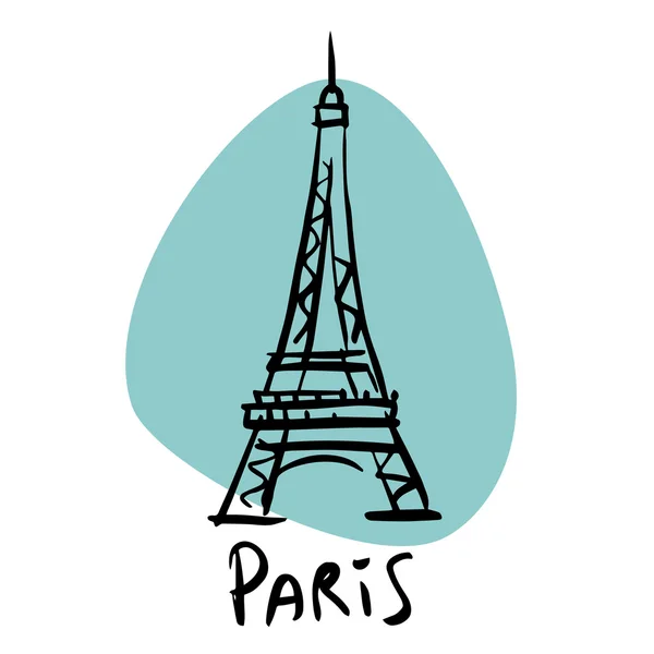Paris France Eiffel Kulesi başkenti — Stok Vektör