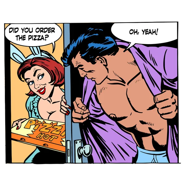 Pizza teslim oyun cinsel adam kadın aşk romantizm