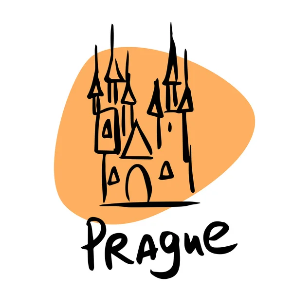 Prague la capitale de la République tchèque — Image vectorielle