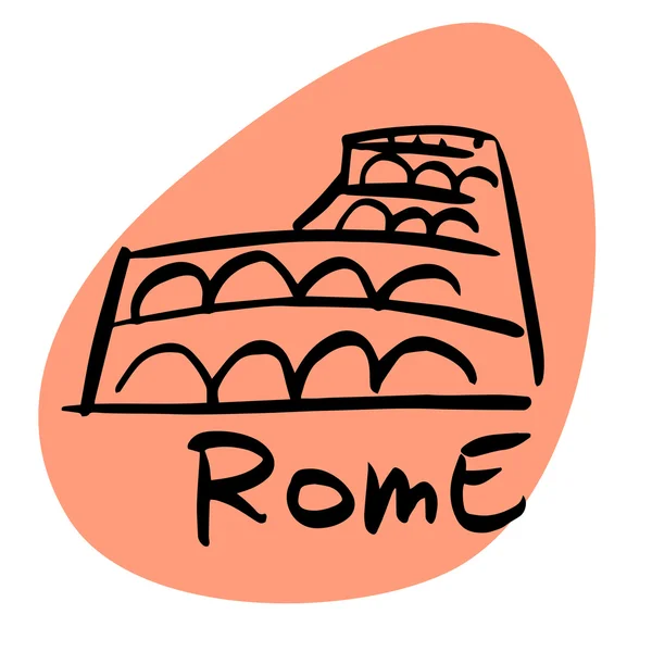 Roma la capital de italia — Vector de stock