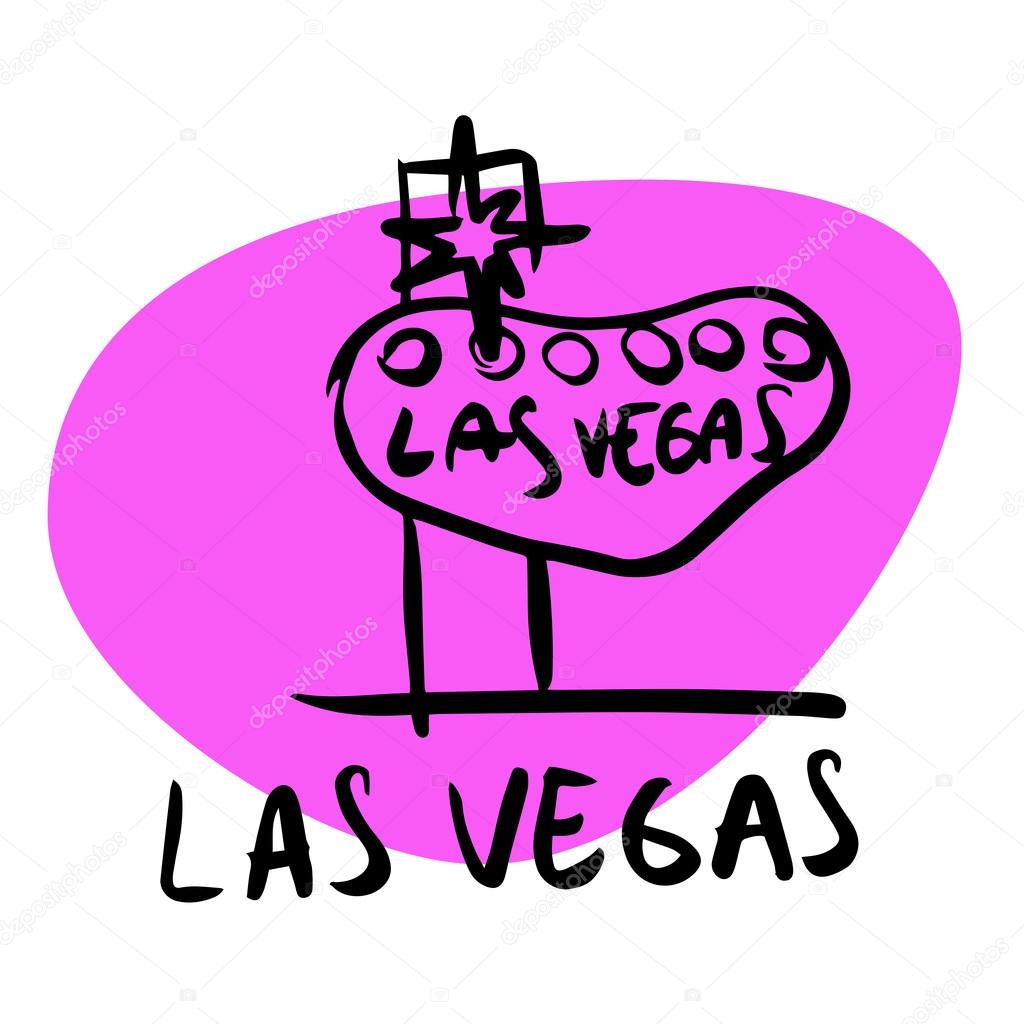 Las Vegas Nevada USA. A stylized image of the city tourism travel places