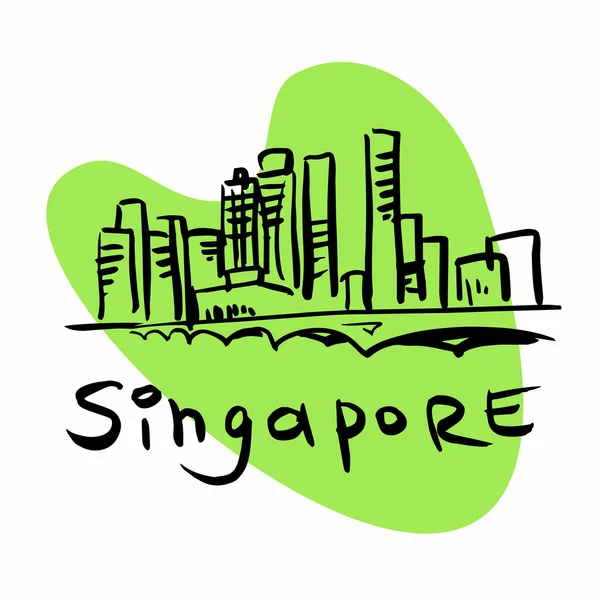 Singapore Stad — Stockvector