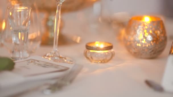 Cena, Romance, Boda Recepción, Fiesta — Vídeo de stock