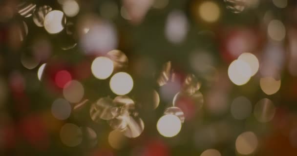 Různé vánoční stromky dekorace vánoční míče — Stock video