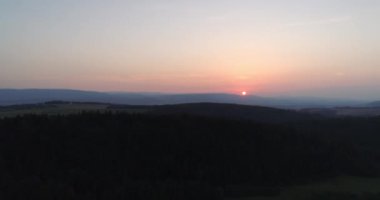 Gün Doğumu Hava Görüntüleme Ormanı Şafakta