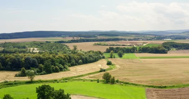 Landwirtschaft Luftbild Verschiedene Felder. — Stockvideo