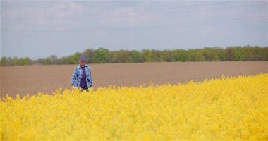 Çiftçinin Tarım Çiftliğindeki Tecavüz Ekinleri İncelemesi.