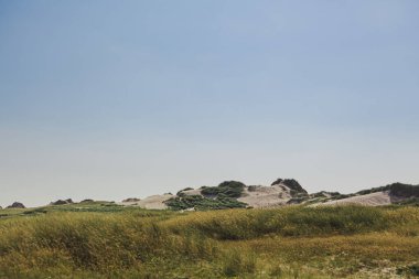 Kum tepeleri Mavi Gök 'e karşı