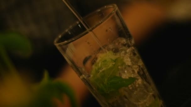 Barman preparando bebidas — Vídeos de Stock