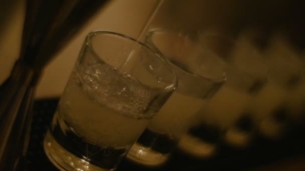 Barman preparing drinks — Stock Video