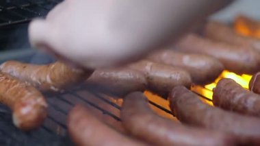 Sıcak Barbekü sosis - stok görüntüleri
