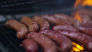 Sıcak Barbekü sosis - stok görüntüleri
