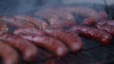 Sıcak Barbekü sosis - stok görüntüleri