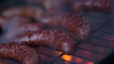 Sıcak Barbekü sosis - stok görüntüleri