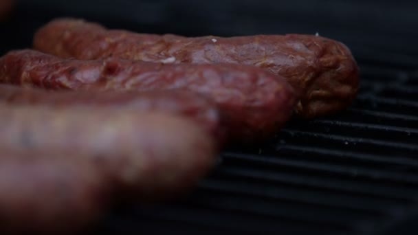 Forró grill kolbász - Stock Footage — Stock videók