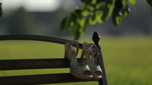 Chaussures de mariée - Stock Footage — Video