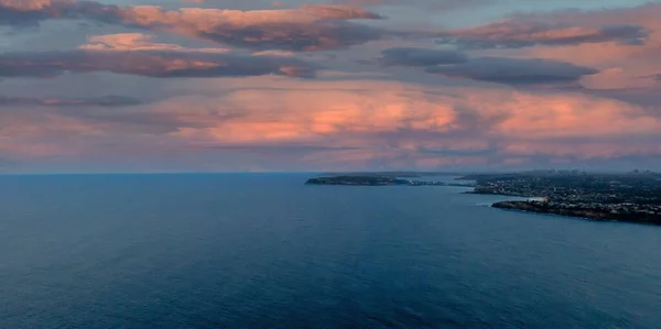 Dron Zdjęcie Ostatniej Panoramy Światła Północnej Plaży Sydney — Zdjęcie stockowe