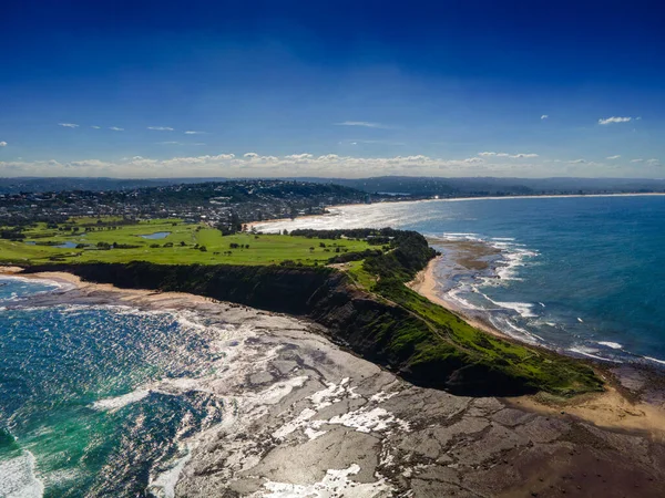 Jasne Słońce Nad Półwyspem Long Reef Północnej Części Sydney Australia — Zdjęcie stockowe