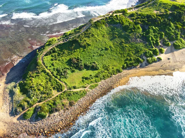 Drone Foto Long Reef Head Con Belvedere Promontorio Spazzato Dal — Foto Stock