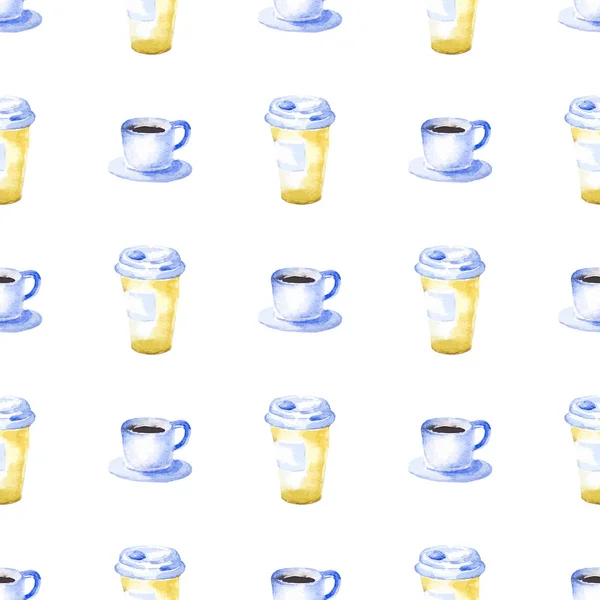 Suluboya kahve ile Seamless Modeli