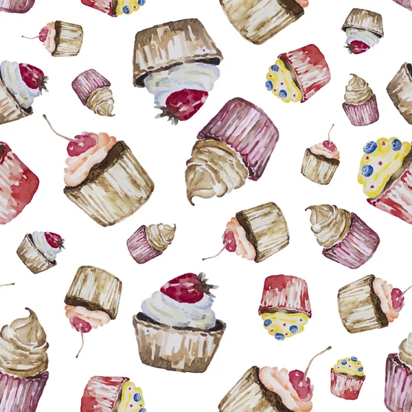 Suluboya kekler seamless modeli