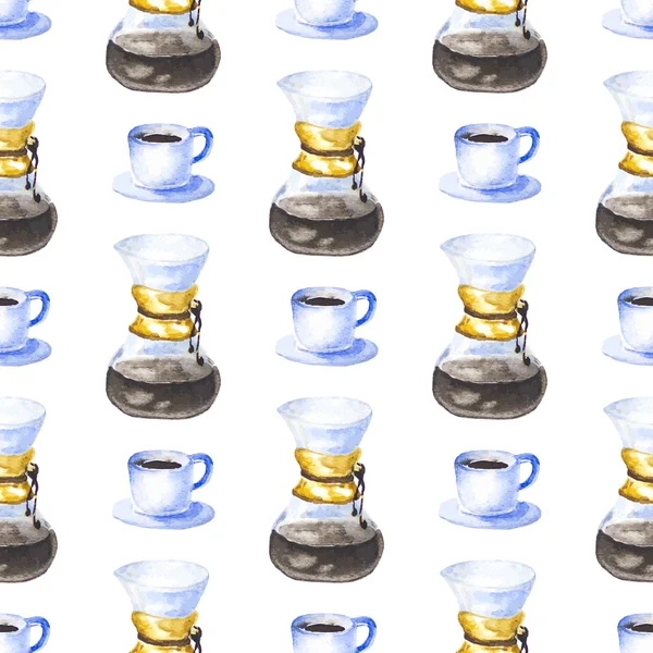 Suluboya kahve ile Seamless Modeli