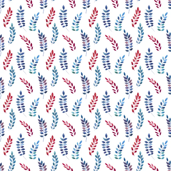 Suluboya yapraklı kusursuz desen