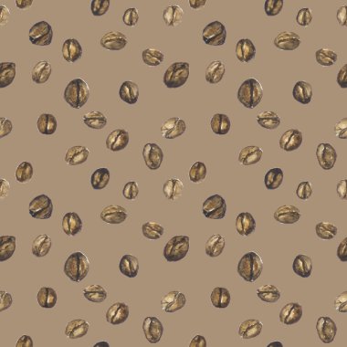 Suluboya kahve ile Seamless Modeli