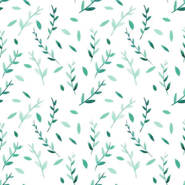 Suluboya yapraklı kusursuz desen