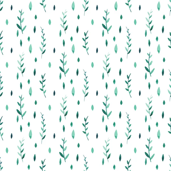 Suluboya yapraklı kusursuz desen