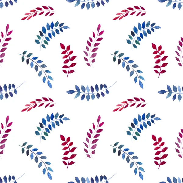 Suluboya yapraklı kusursuz desen