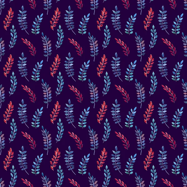 Suluboya yapraklı kusursuz desen