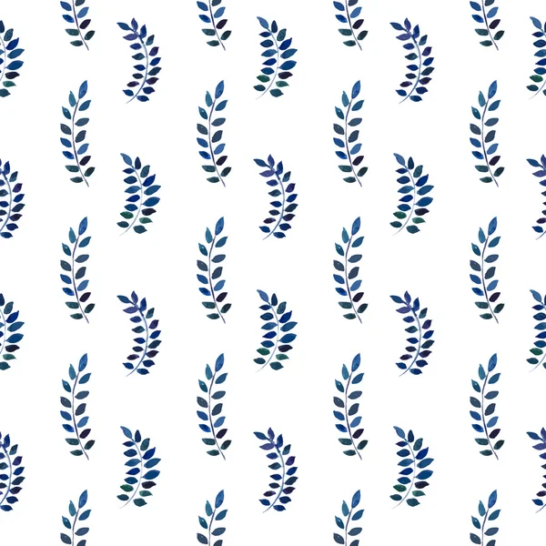 Suluboya yapraklı kusursuz desen